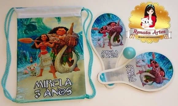 Mochila Ping Pong Personalizada Tema Moana