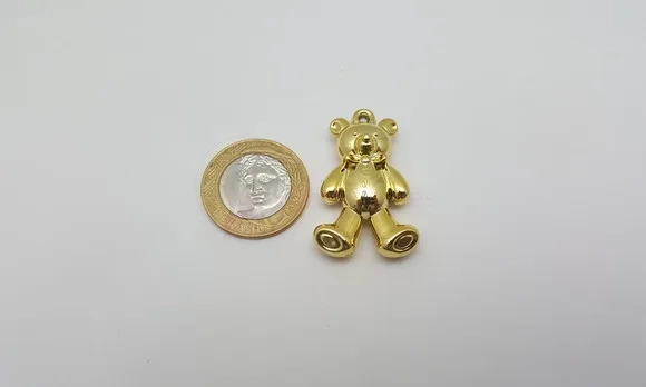 Pingente Ursinho de ABS de 4cm