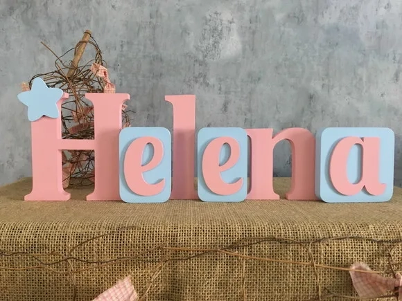 Letras de mdf Blocos Estrela