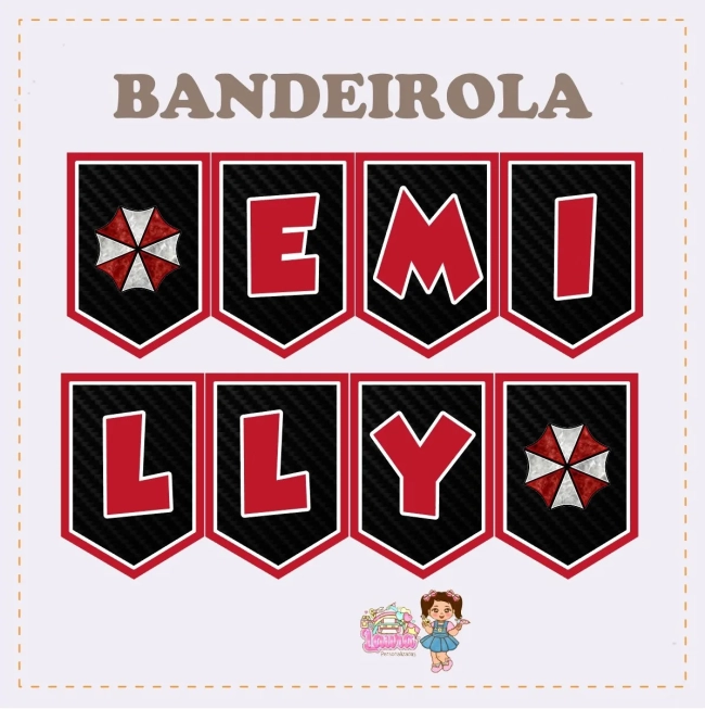 Kit Festa Só Um Bolinho RESIDENT EVIL - Decoração de Festa
