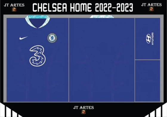 Vetor Da Camisa Do Chelsea 2021/2023