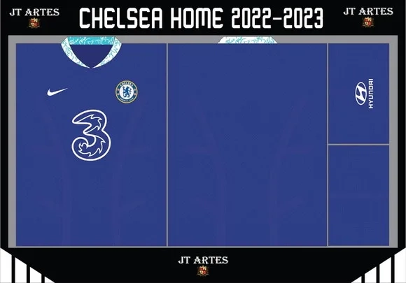 Vetor Da Camisa Do Chelsea 2021/2023