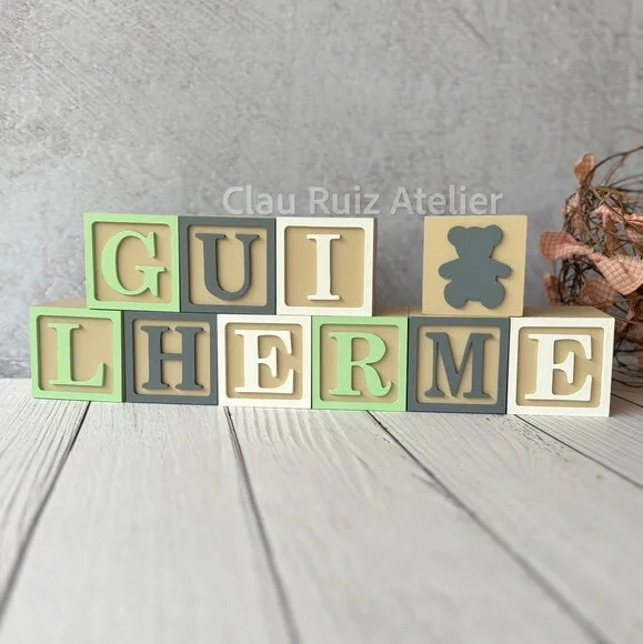 Cubos 6x6cm Ts -urso - Decoração Bebê