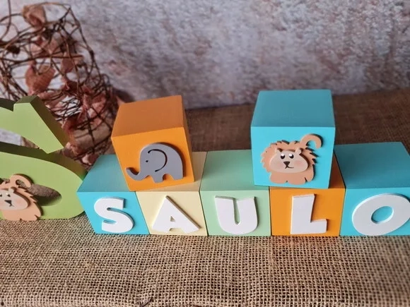 Cubos 6x6cm SAFARI + INICIAL