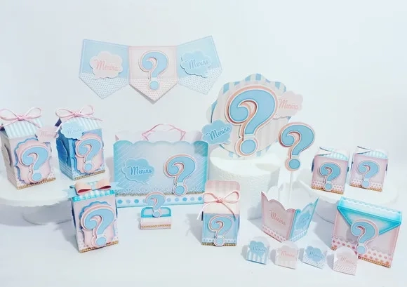 Kit 30 Lembrancinhas Chá Revelação