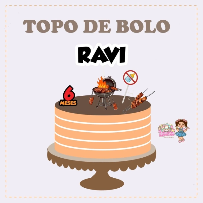 Kit Festa Só Um Bolinho CHURRASCO - Decoração de Festa