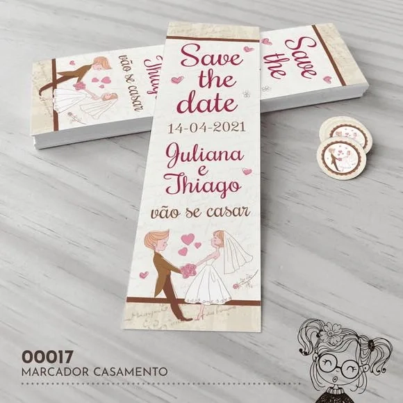 Marcador de Livro Save The Date - 00017