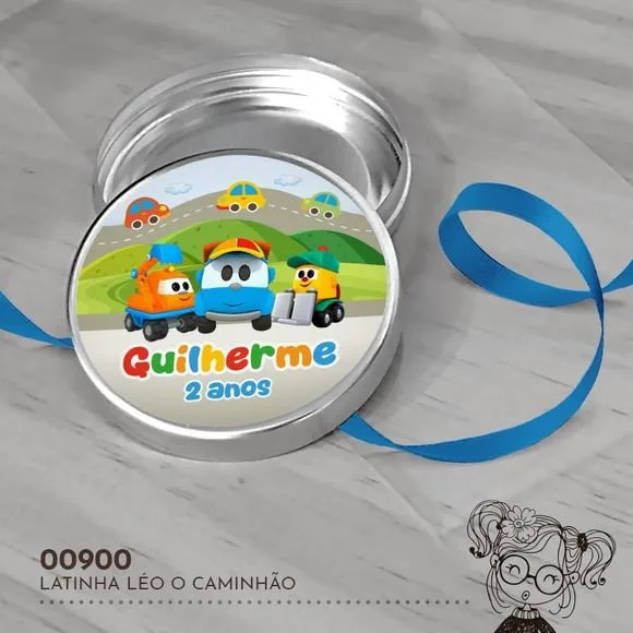 Latinha Adesivada Léo o Caminhão - 00900