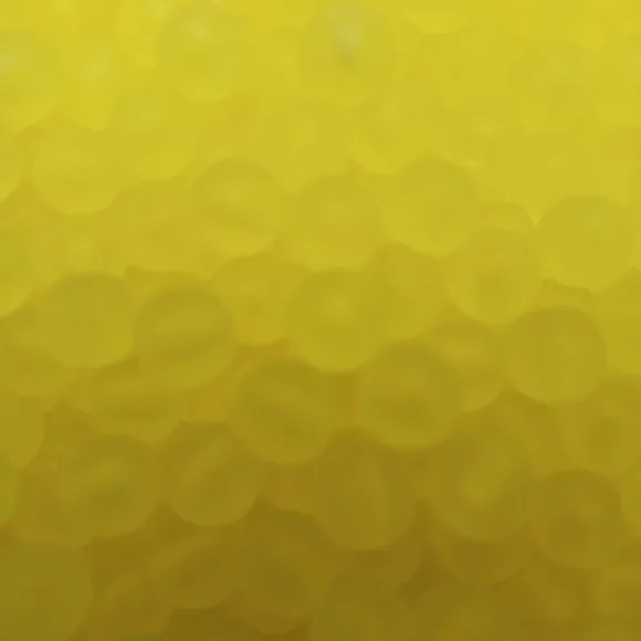 Bola Fosca Com Furo Amarelo Escuro 8mm Pct 100 Unidades