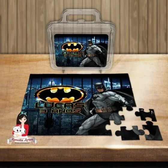 Quebra Cabeça Personalizado na Maleta Batman