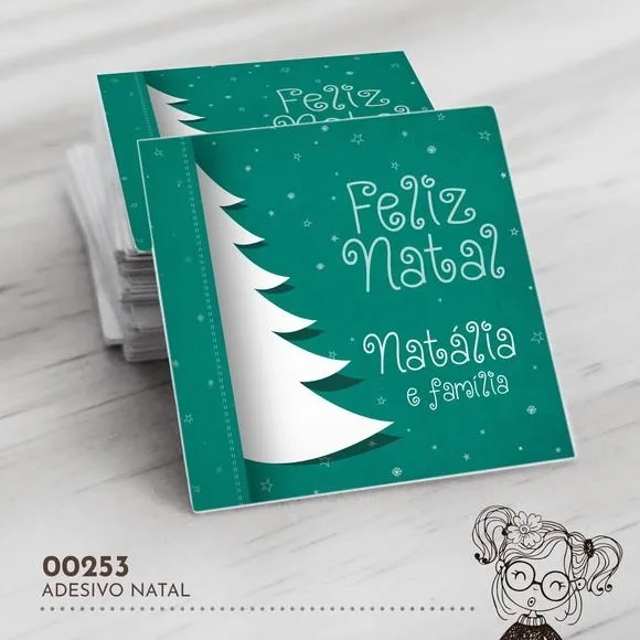 Adesivo Quadrado Natal - 00253