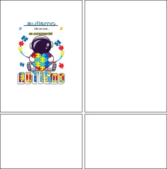 Arte Estampa Camisa Autismo Mod-5