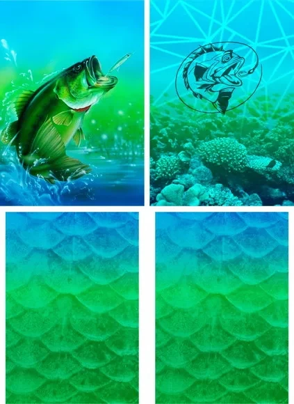 Arte Estampa Camisa Pesca-mod-0251