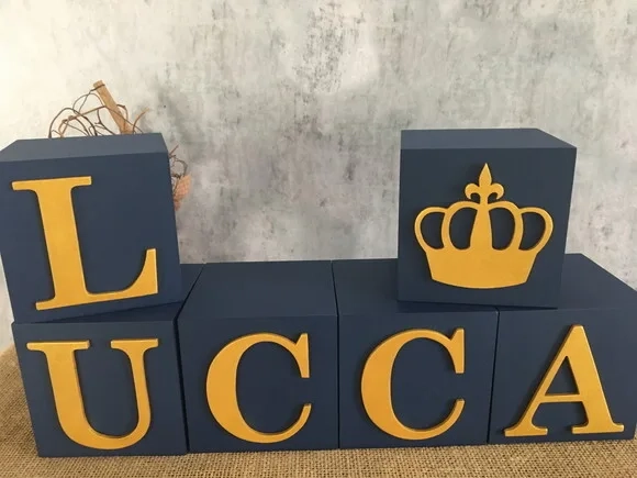 Cubos Decorativos 10x10 com Coroa Pequeno Príncipe