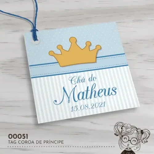 Tag Quadrada Coroa de Príncipe 00051