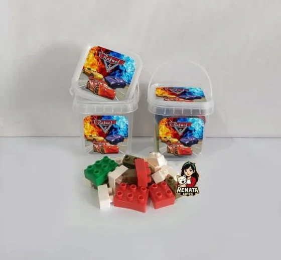 Monta Monta no Baldinho Personalizado Carros