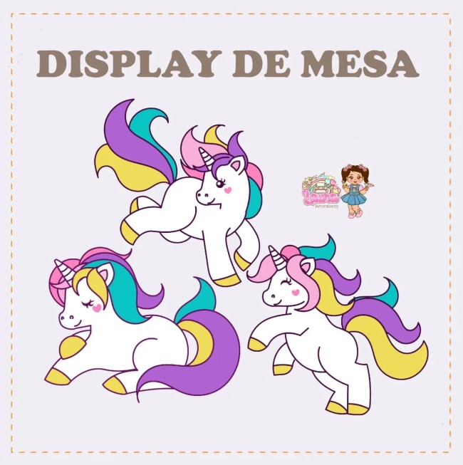 Kit Festa Só Um Bolinho UNICORNIO - Decoração de Festa