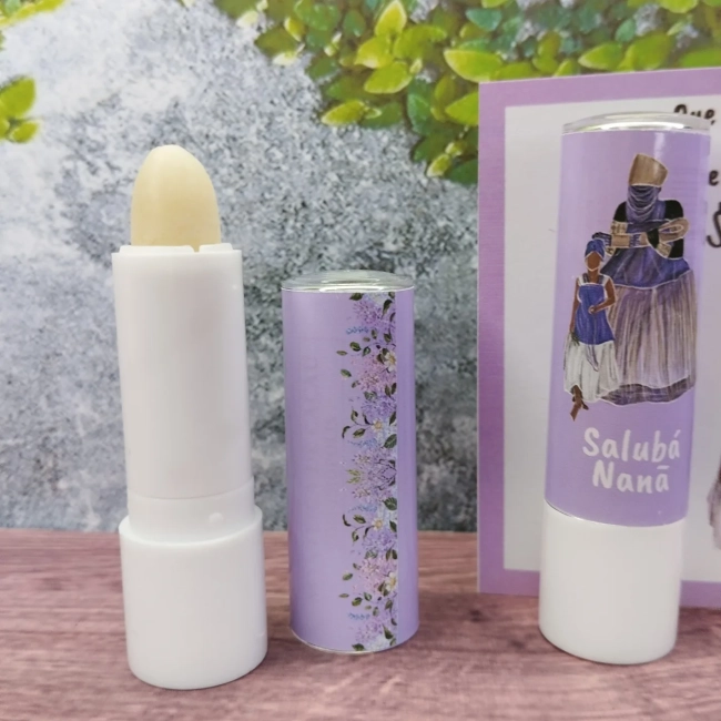 60 Lembrancinhas Personalizada Hidratante Labial Manteiga de Cacau Nanã Qualquer tema Orixá e guias