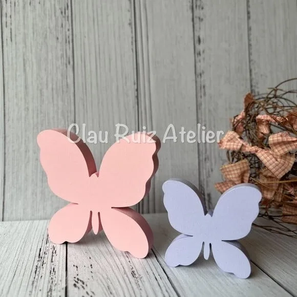 Dupla de Borboletas de Mesa Decoração Bebê