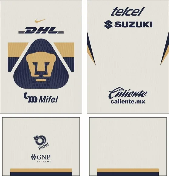 Arte Vetor Camisa Pumas Unam Local 2025-2026