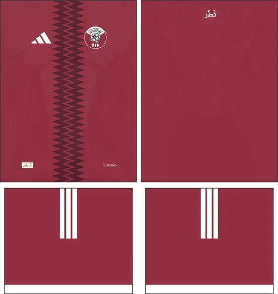 Arte Vetor Camisa Qatar Local 2026