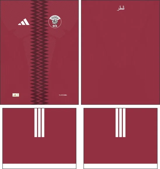 Arte Vetor Camisa Qatar Local 2026