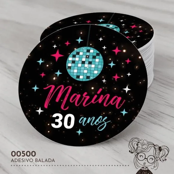 Adesivo Redondo Balada - 00500