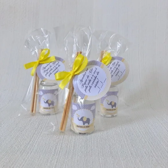 Lembrancinha Maternidade Aromatizador elefante Chevron