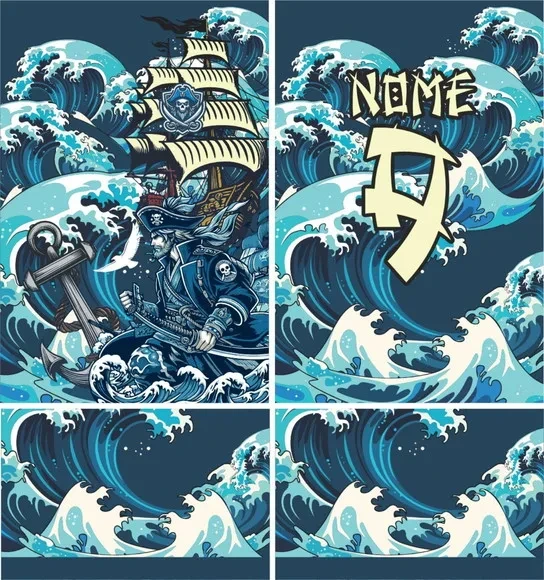 Arte Vetor Camisa Interclasse Pirata 299