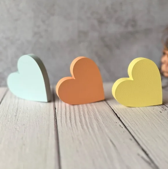 Trio de Coração - Pastel - Decoração Bebê