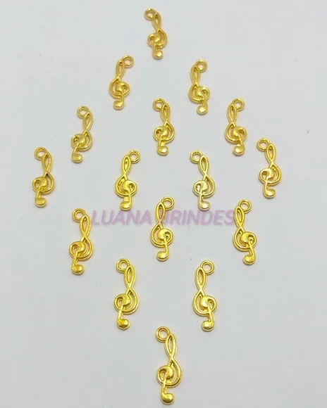 Pingente Clave de Sol em Metal Dourado - pct c/20 unidades