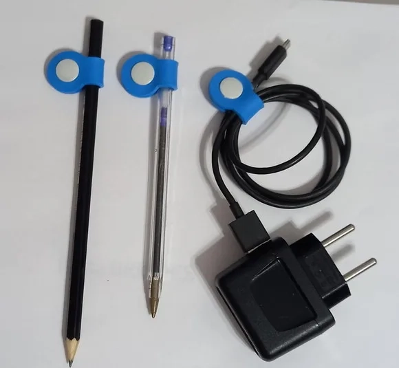 Kit Organizador de Fios e Ponteira p/ Lápis Pct/c 8 Unidades