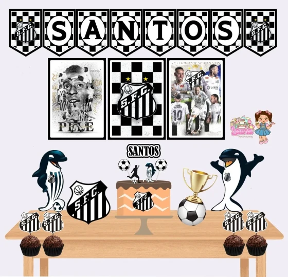 Kit Festa Só Um Bolinho SANTOS - Decoração de Festa