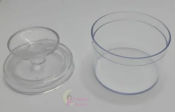 Mini Cúpula/Boleira Transparente de Acrílico - pct c/5 unid