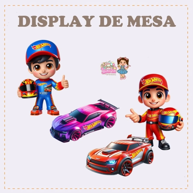 Kit Festa Só Um Bolinho HOTWEELS - Decoração de Festa