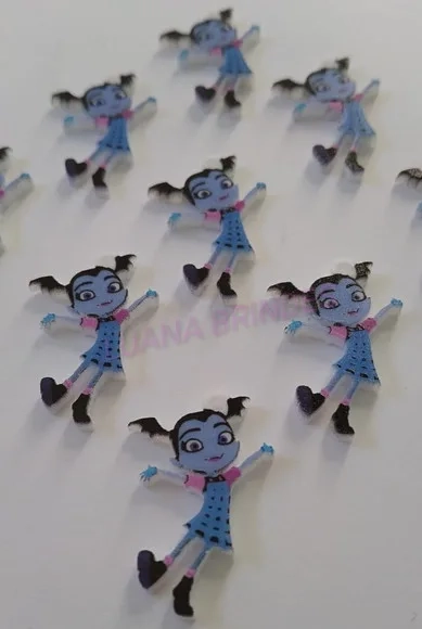 Pingente da Vampirinha de Acrílico 25mm. - Pct C/6 Unidades