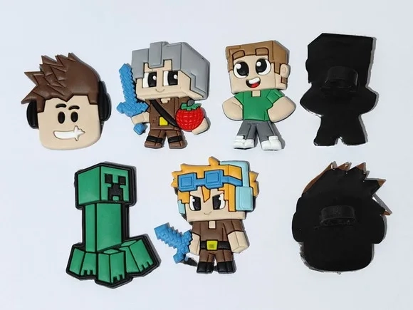 Lápis C/ponteira Minecraft Emborrachado Pacote com 5 Unidade