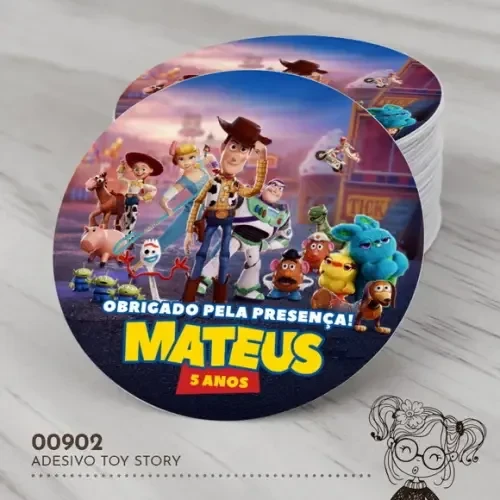 Adesivo Redondo Toy Story - 00902