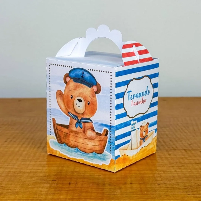 PEGUE E MONTE - Kit Festa URSINHO MARINHEIRO - Decoração de Festa | Lembrancinhas | Aniversário | Personalizados