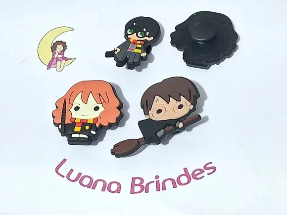Pins de Crocs Harry Potter Emborrachado Pacote com 6 Unidade