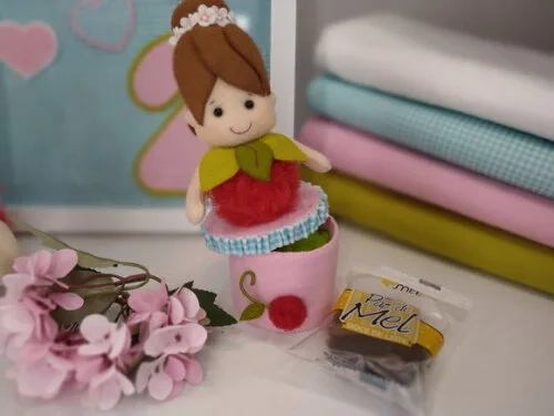 Lembrança Tema Cerejinha - Pote de Doces ou Porta Joias