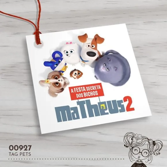 Tag Quadrada Pets - 00927