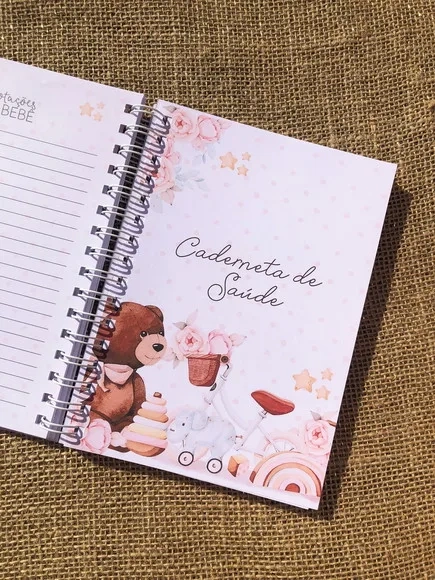 Caderneta de Saúde Personalizada - Brinquedos Vintage Menina