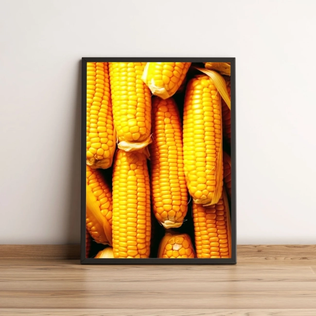 Quadro Decorativo com Milhos Amarelos Bem Vibrantes 2170