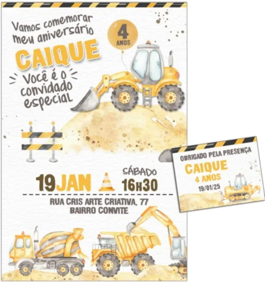 Convite Digital C/tag Construtor 7