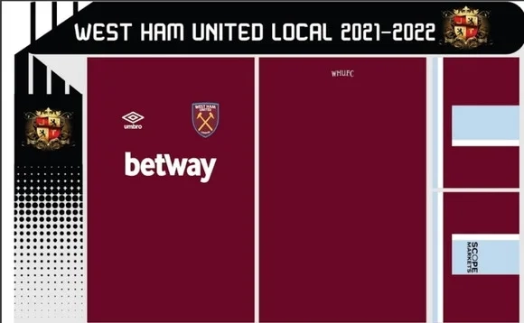 Vetor Da Camisa West Ham United Local 2021-2022