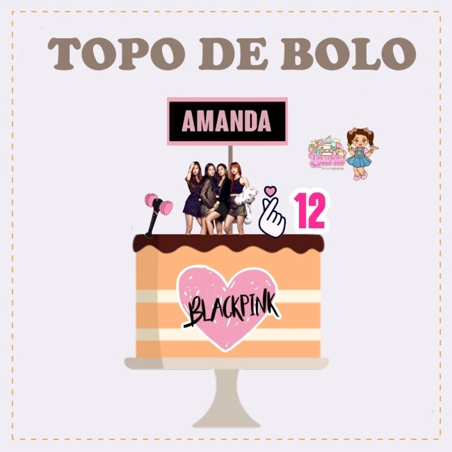 Kit Festa Só Um Bolinho BLACK PINK - Decoração de Festa