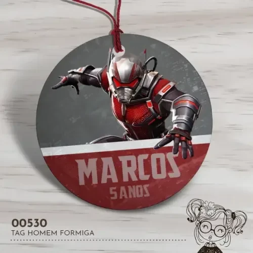 Tag Redonda Homem Formiga - 00530
