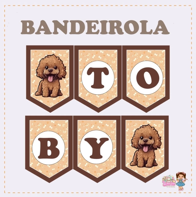 Kit Festa Só Um Bolinho DOG POODLE - Decoração de Festa