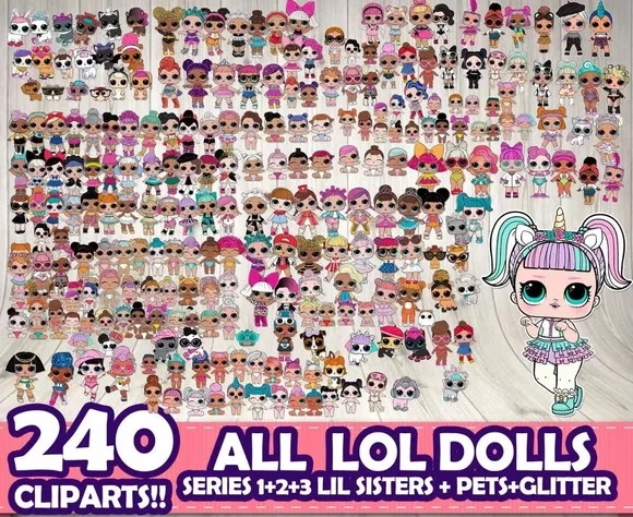 Mega Kit Digital LOL Surprise - 240 clipart